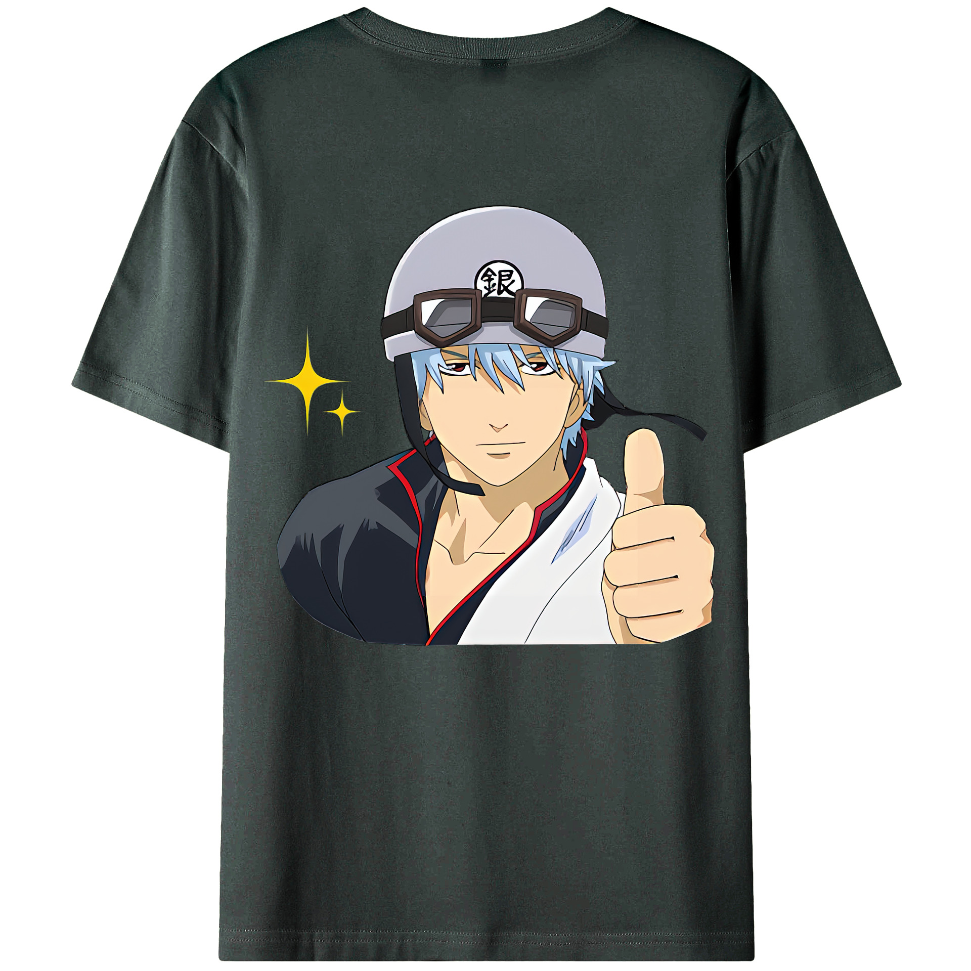 （画像用） ぎんたま 坂田銀時（さかたぎんとき） 神楽 志村新八（しむら しんぱち） GINTAMA Sakata Gintoki Kagura Shimura Shinpachi 綿100％ メンズ半袖Tシャツ（バックプリント） 通気性